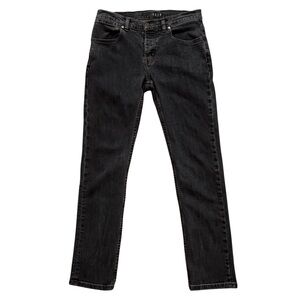 KR3W Kslim Jeans Mens 32 Denim Button Fly Stretch Skateboarding Charcoal Gray